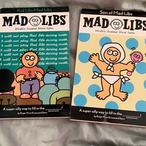 🎁Mad Libs 2002 and 2003 editions. Kids libs and son of mad libs